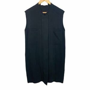 Stella McCartney Black Shift Snap Zip‎ Front Pocket Dress Size 46